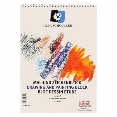 Alex Schoeller Teknik Resim Çizim Blok 165gr 15yp 35x50