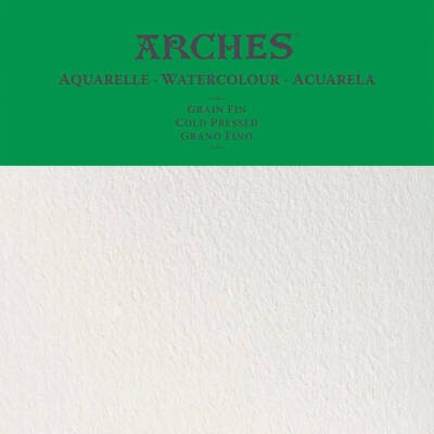 Arches Suluboya Kağıdı - Doğal Beyaz Orta Doku 300Gr. 56x76 cm (Cold Press)
