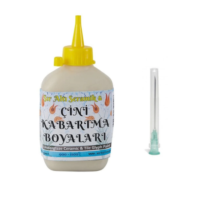 Art Elegant Seramik ve Çini Kabartma Boya 60 cc 5136 Beyaz