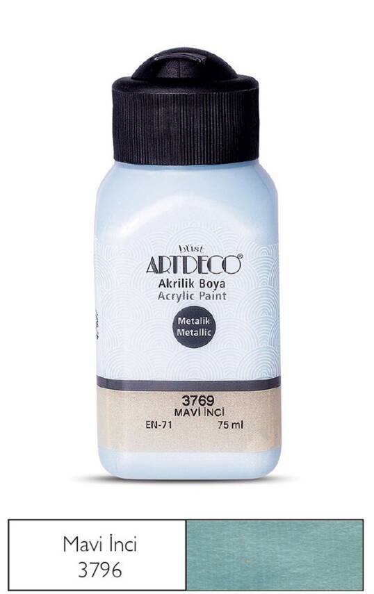 Artdeco Metalik Akrilik Boya 75 ml 3769 Mavi İnci - 1