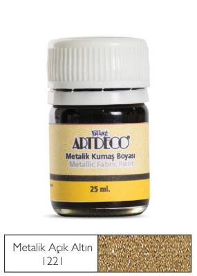 Artdeco Metalik Kumaş Boyası 25 ml 1221 Açık Altın