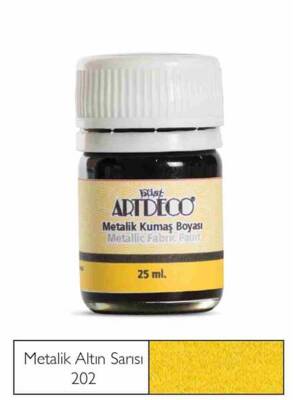 Artdeco Metalik Kumaş Boyası 25 ml 202 Altın Sarısı