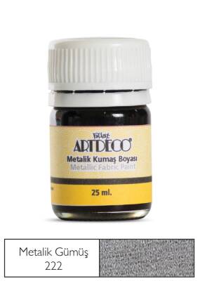 Artdeco Metalik Kumaş Boyası 25 ml 222 Gümüş