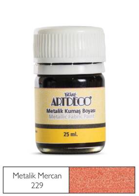 Artdeco Metalik Kumaş Boyası 25 ml 229 Mercan
