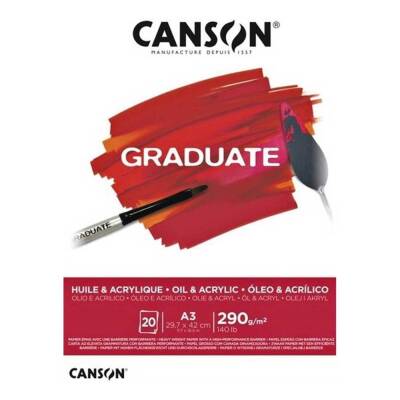Canson Graduate Akrilik ve Yağlı Boya Defteri A3 290 gr. 20 sayfa