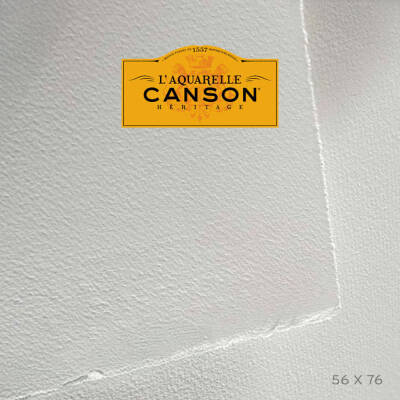 Canson Heritage Suluboya Kağıdı 300 Gr 56X76 cm Soğuk Baskı