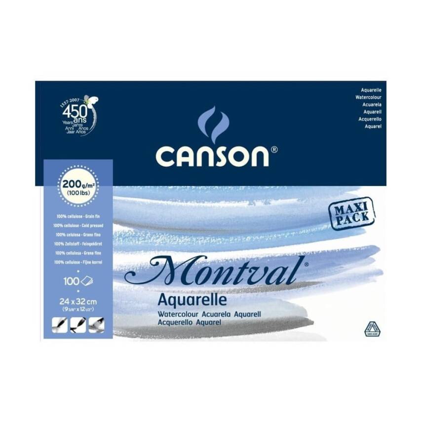 Canson Montval Sulu Boya Blok 200gr. 24x32cm 100yp. - 1