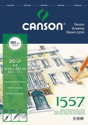 Canson Resim ve Çizim Defteri 180 Gr A4 20 Sayfa Üstten Spiralli