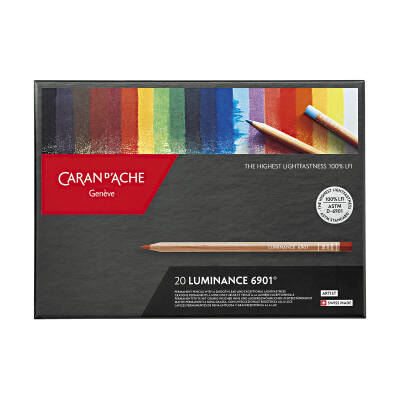 Caran d'Ache Luminance 6901 Kuru Boya Kalem Seti 20 Renk (1)