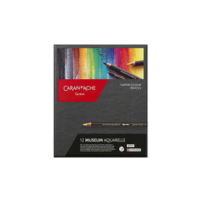 Caran d'Ache Museum Aquarell Sulu Boya Kalem Seti 12 Renk (1)