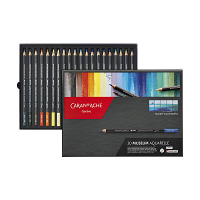 Caran d'Ache Museum Aquarell Sulu Boya Kalem Seti 20 Renk Marine Assortment