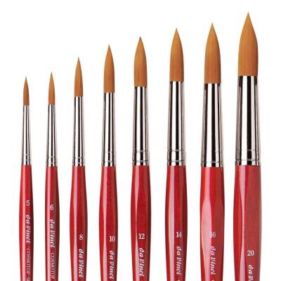 Da Vinci Cosmotop Spin Sentetik Yuvarlak Sulu Boya Fırçası Seri 5580 No:20 - 5