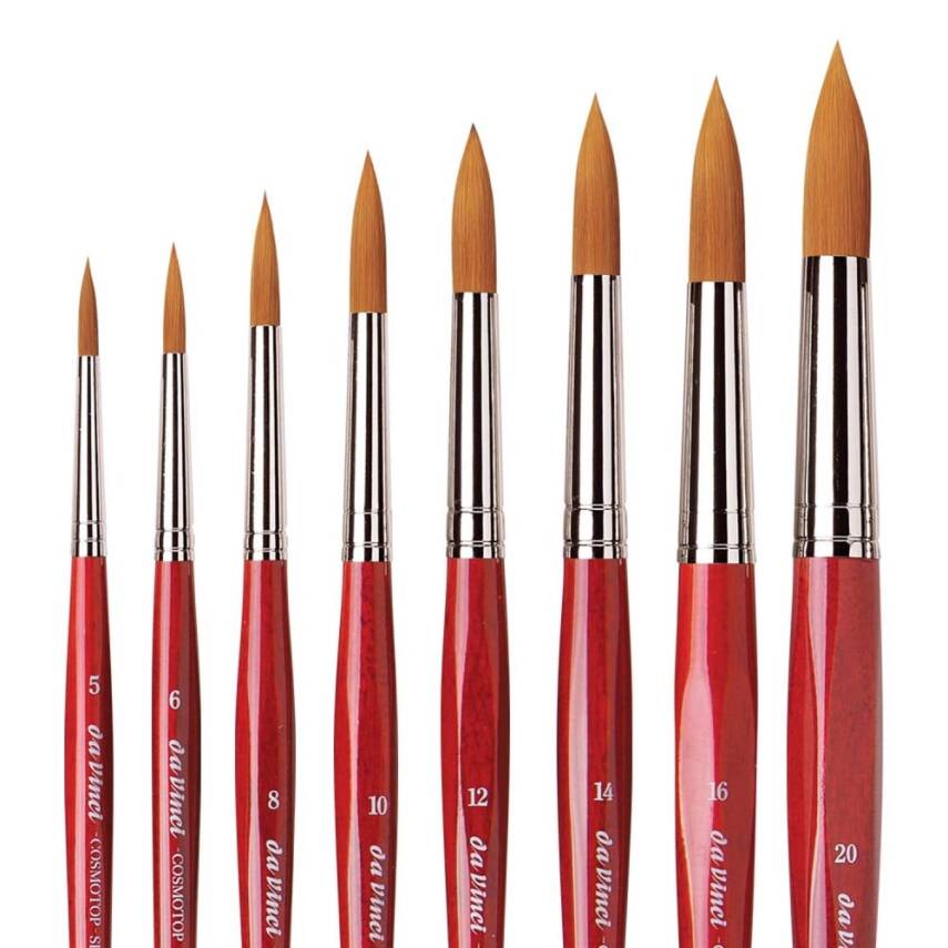Da Vinci Cosmotop Spin Sentetik Yuvarlak Sulu Boya Fırçası Seri 5580 No:20 - 5