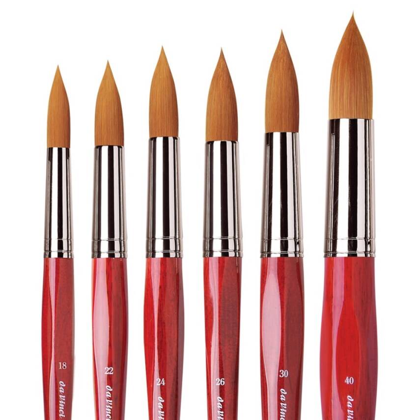 Da Vinci Cosmotop Spin Sentetik Yuvarlak Sulu Boya Fırçası Seri 5580 No:20 - 6
