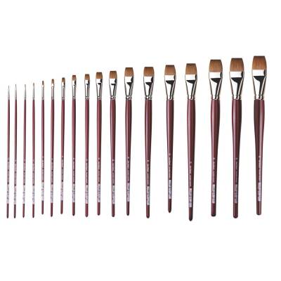 Da Vinci 1810 Seri Kolinsky Kızıl Samur Kılı Düz Yağlı Boya Fırçası  