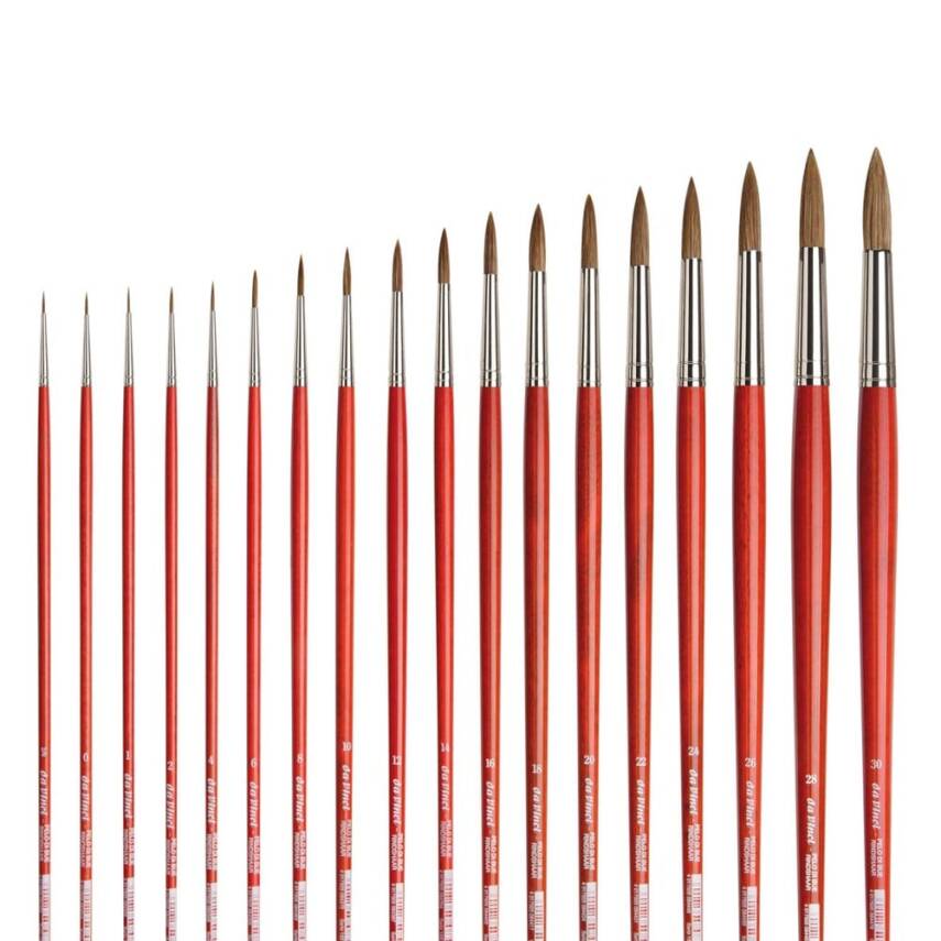 Da Vinci Manda Kılı Yuvarlak Yağlı Boya Fırçası Seri 1687 No:1 - 3