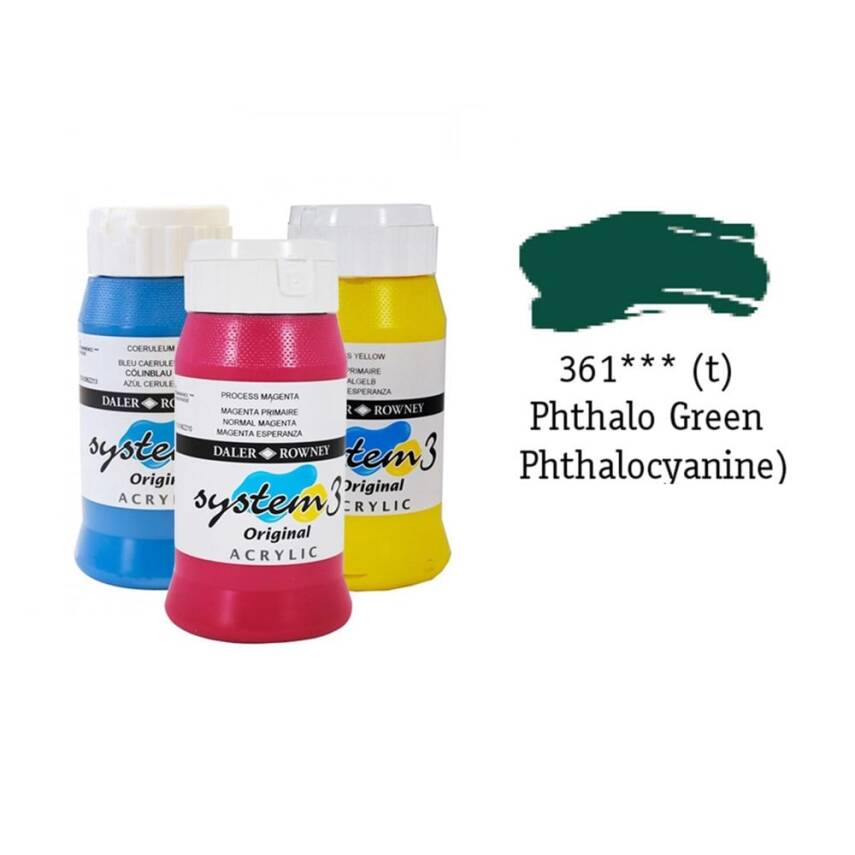 Daler Rowney System 3 Original Akrilik Boya Phthalo Green - 1