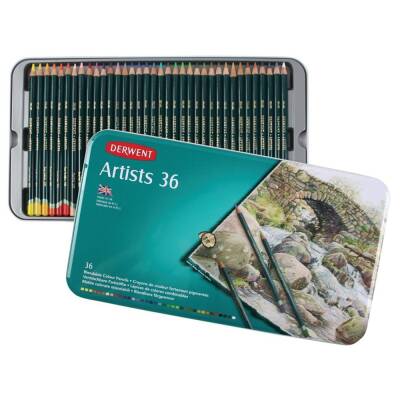 Derwent Artists Colour Pencils Artist Kuru Boya Kalemi 36'lı Teneke Kutu (1)