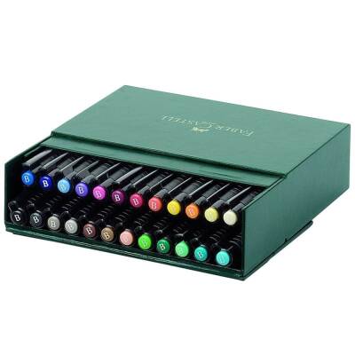 Faber Castell Pitt Çizim Kalemi Fırça Uç Studio Box, 24 Renk (1)
