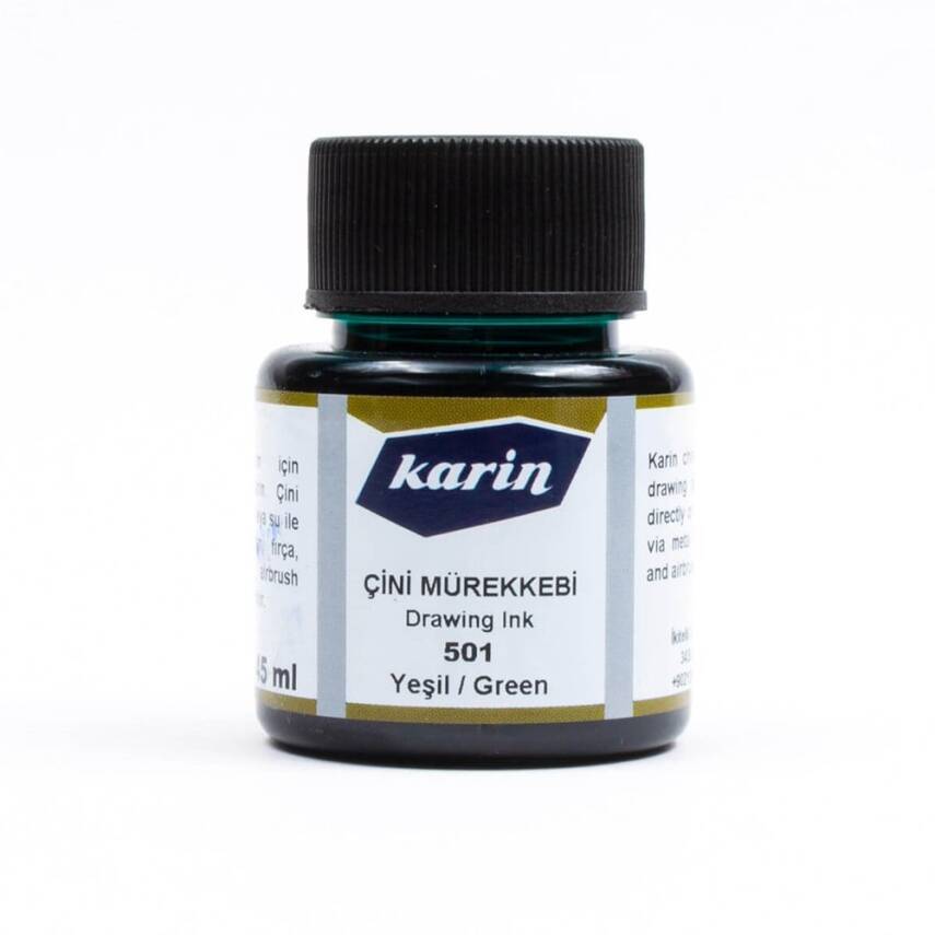 Karin Çini Mürekkebi Yeşil 45 ml - 1