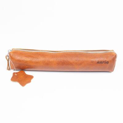 Karin Crazy Leather Pen Holder Tan
