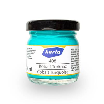 Karin Ebru Boyası 408 Kobalt Turkuaz 40 ml - 2