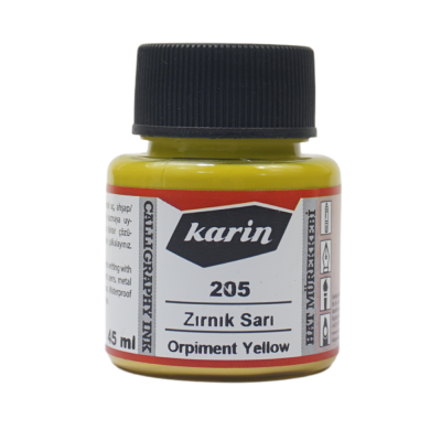 Karin Hat Mürekkebi 205 Zırnık Sarı 45 ml - 2