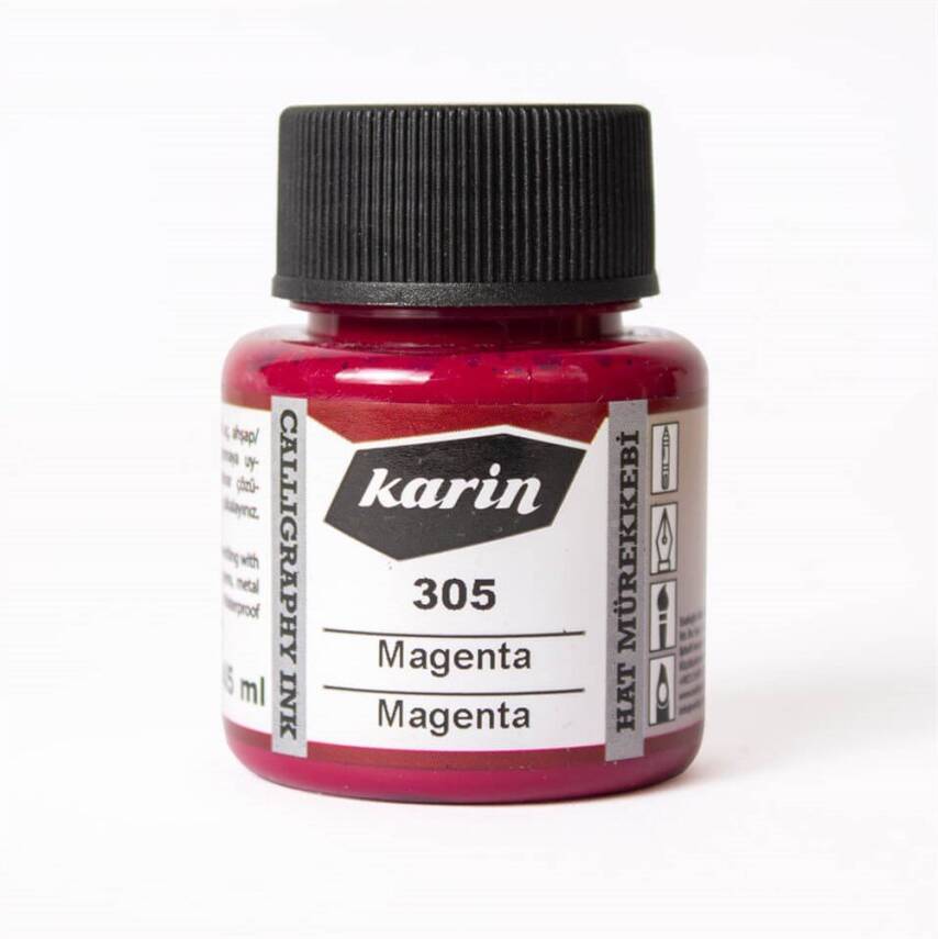 Karin Hat Mürekkebi 305 Magenta 45 ml - 2