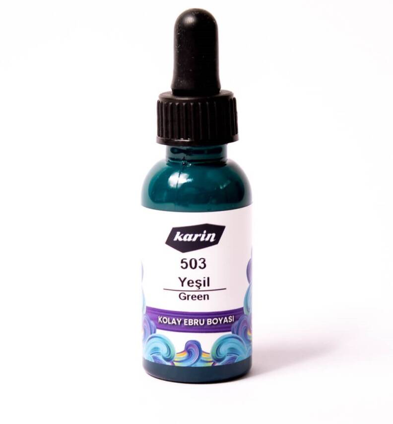 Karin Kolay Ebru Boyası 503 Yeşil 30 cc - 1