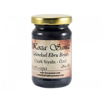 Koza Ezilmiş Ebru Boyası 105 ml Çiçek Siyah - 1