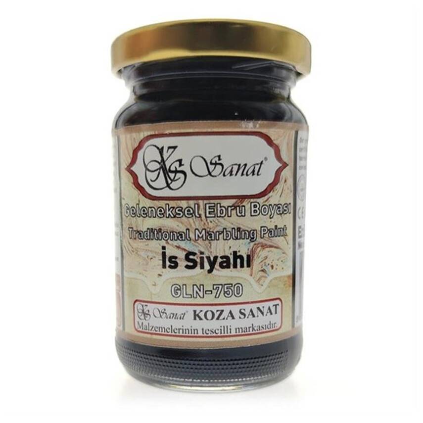 Koza Ezilmiş Ebru Boyası 105 ml İs Siyahı - 2