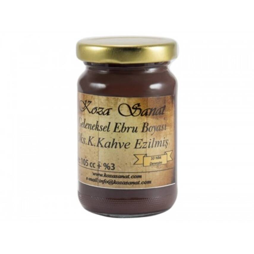 Koza Ezilmiş Ebru Boyası 105 ml Oksit Koyu Kahve - 2