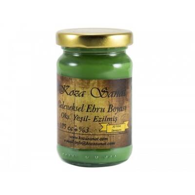 Koza Ezilmiş Ebru Boyası 105 ml Oksit Yeşil - 2