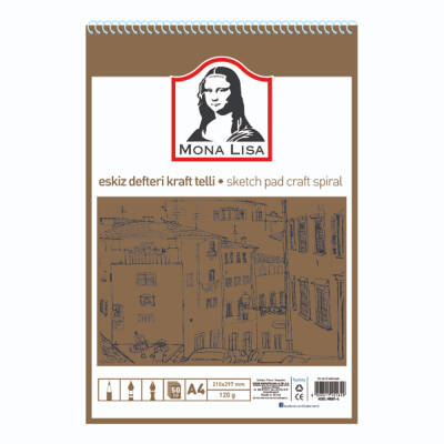 Monalisa Eskiz Defteri A4 120 g 50 yp Kraft Telli