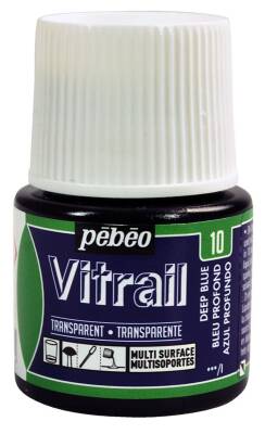 Pebeo Vitrail Cam Boyası 45 ml 10 Deep Blue