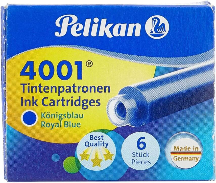 Pelikan Dolmakalem Kartuşu 4001 Mavi Kısa 6'lı - 1