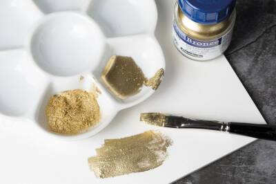 Schmincke Aqua Bronze Sulu Boya Yaldız Pigment 20 ml  (1)