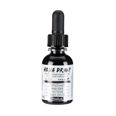 Schmincke Aqua Drop Sıvı Suluboya 30 ml 780 Deep Black 