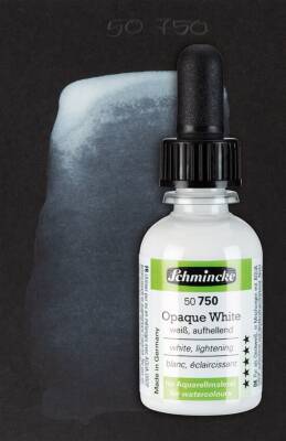 Schmincke Aqua Drop Sıvı Suluboya 30 ml 750 Opaque White 