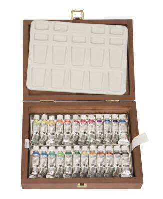 Schmincke Horadam Ahşap Kutu Artist Sulu Boya Seti 24 x 5 ml (1)