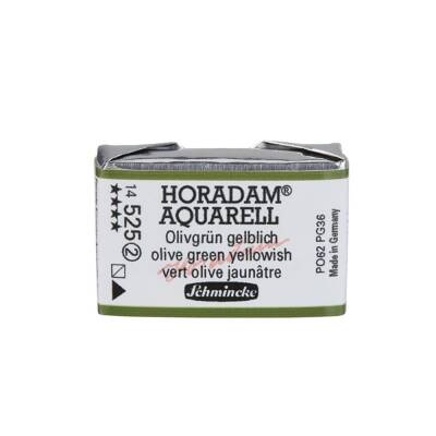 Schmincke Horadam Aquarell Artist Sulu Boya Tam Tablet 525 Olive Green Yellowish Seri 2 - 1
