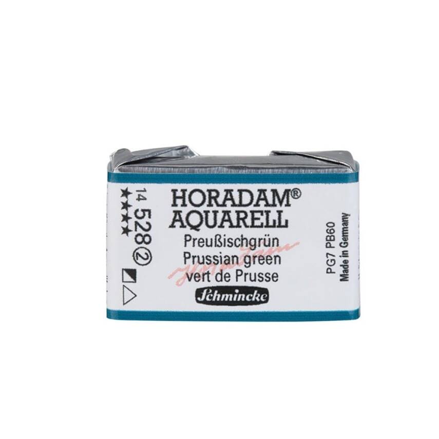 Schmincke Horadam Aquarell Artist Sulu Boya Tam Tablet 528 Prussian Green Seri 2 - 1