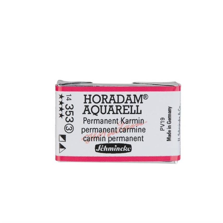 Schmincke Horadam Aquarell Artist Sulu Boya Tam Tablet 353 Permanent Carmine Seri 3 - 1