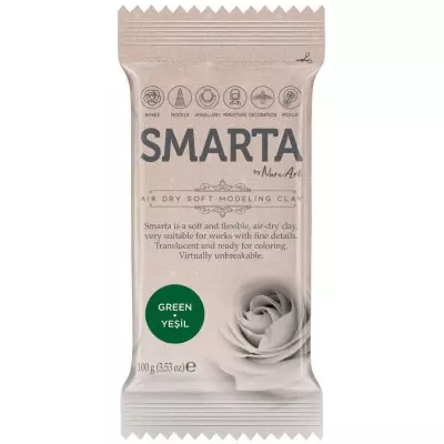 Smarta Havayla Kuruyan Model Hamuru 100gr Yeşil