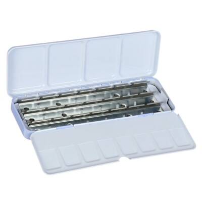 St.Petersburg Metal Empty Tin Watercolor Box 21 Pieces Light Blue N: 2011301446 - 5