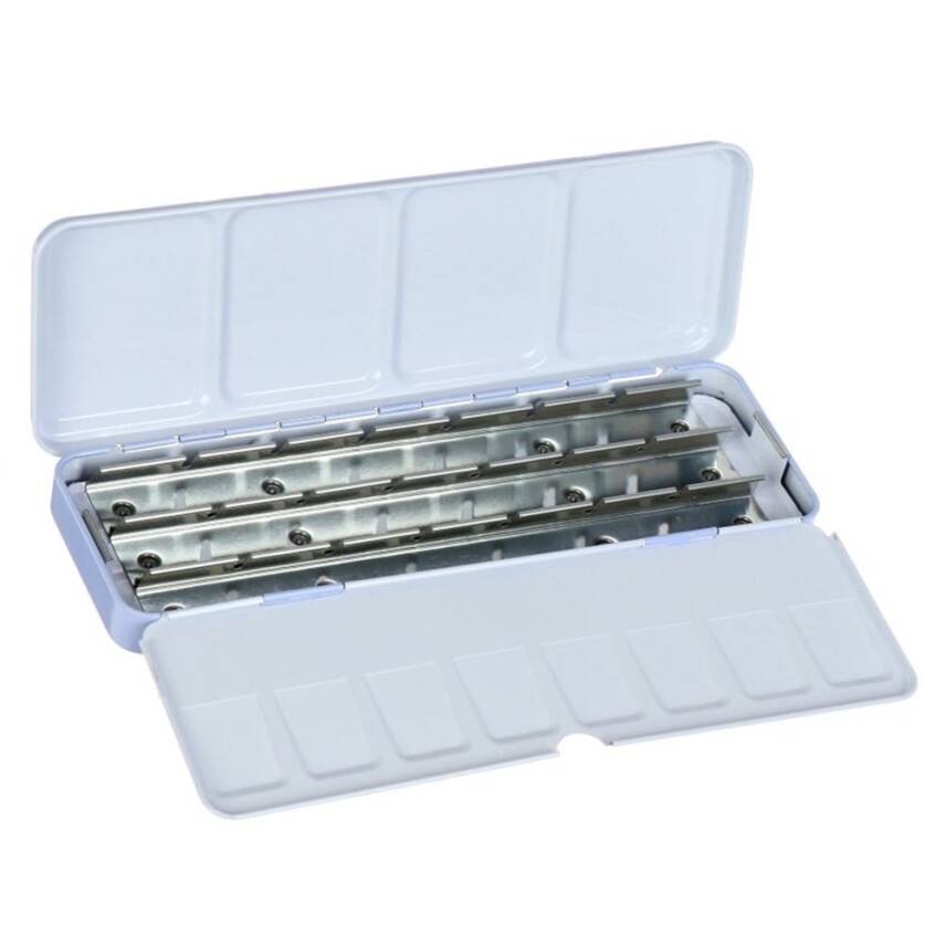 St.Petersburg Metal Empty Tin Watercolor Box 21 Pieces Light Blue N: 2011301446 - 5