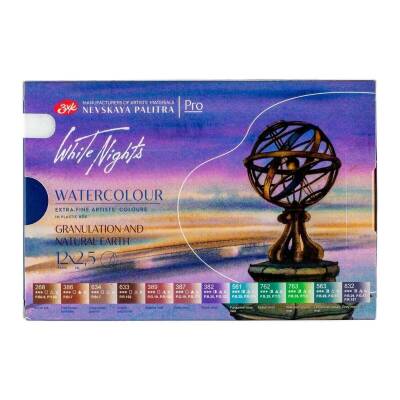 St.Petersburg White Night Extra-Fine Artists Watercolor Set 12 Colors 194222 - 1