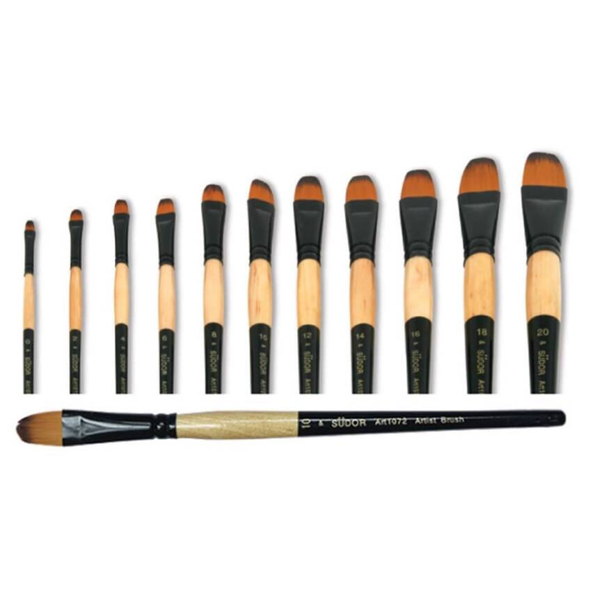 Südor 1072 Seri Sentetik Kedi Dili Fırça No:8 - 1