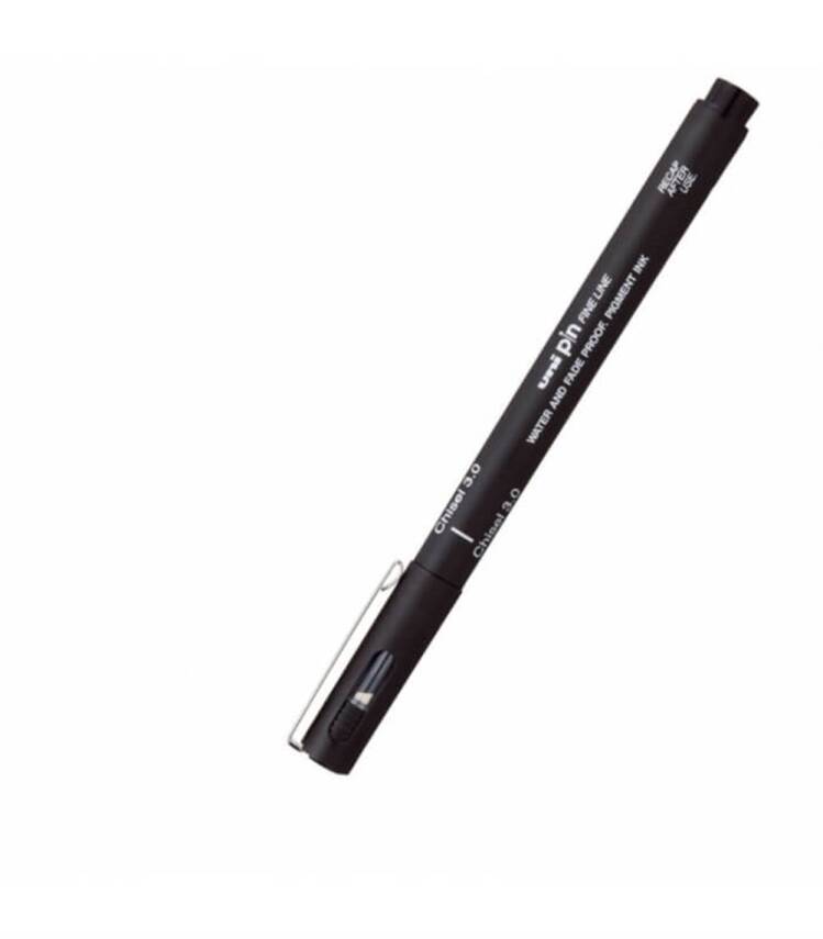 Uni-Ball Uni Pin Chisel 3.0 CS3-200 Siyah - 1